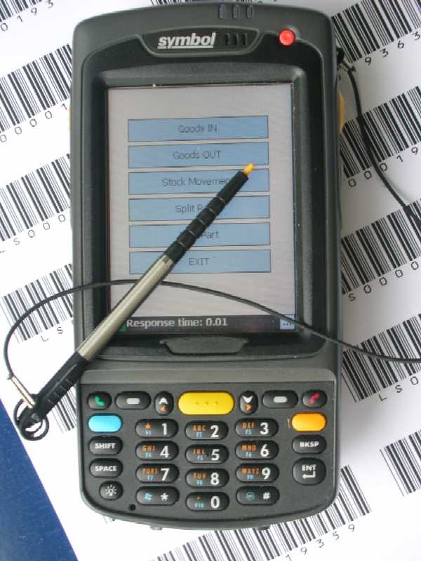 Barcode scanner integrated with Commsoft Ultrabox
